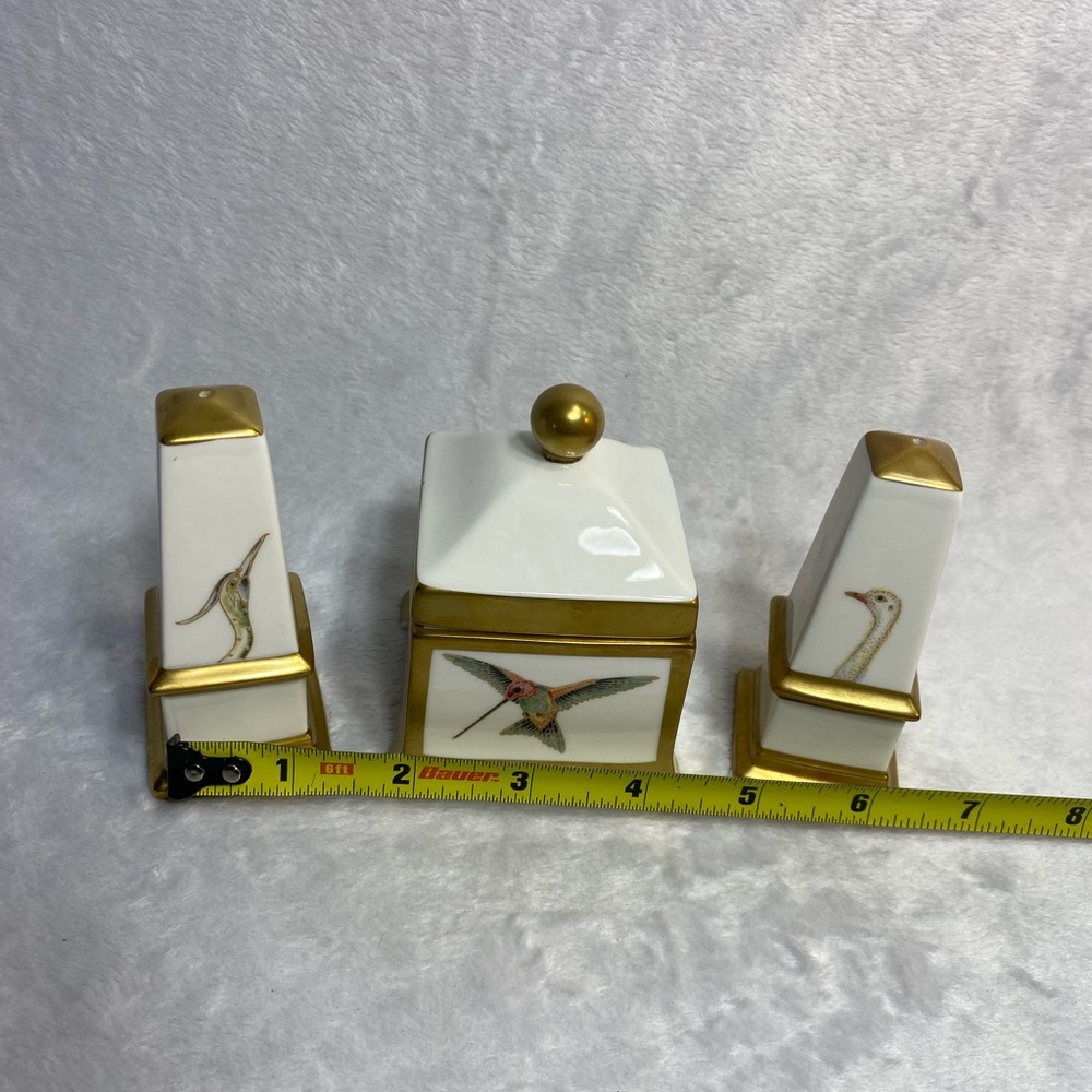 Vintage Villeroy & Boch Classic Collection Charleston Birds Salt/Pepper Sugar - Picture 14 of 14